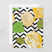 Cartes Pour Fêtes Annuelles Rose 12 (Devant / Derrière)