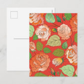 Cartes Pour Fêtes Annuelles Rose 26 (Devant / Derrière)