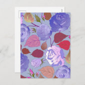 Cartes Pour Fêtes Annuelles Rose 29 (Devant / Derrière)