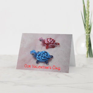 Cartes Pour Fêtes Annuelles rose and blue cute turtturt