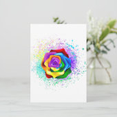 Cartes Pour Fêtes Annuelles Rose arc-en-ciel coloré (Debout devant)