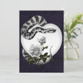 Cartes Pour Fêtes Annuelles Rose blanche de Saint-Valentin gothique (Debout devant)