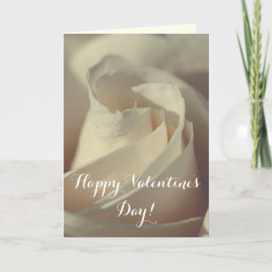 Cartes Pour Fêtes Annuelles Rose blanche romantique