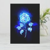 Cartes Pour Fêtes Annuelles Rose bleu brûlant (Debout devant)