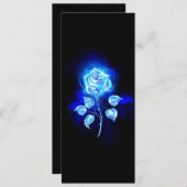 Cartes Pour Fêtes Annuelles Rose bleu brûlant (Devant / Derrière)