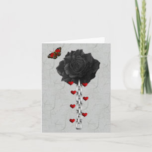 Cartes Pour Fêtes Annuelles Rose de noir de l'amour