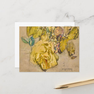 Cartes Pour Fêtes Annuelles Rose d'hiver par Charles Rennie Mackintosh