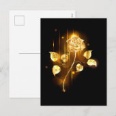 Cartes Pour Fêtes Annuelles Rose d'or ( rose d'or ) (Devant / Derrière)