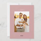 Cartes Pour Fêtes Annuelles Rose Dusty moderne Sunburst Joyeux Noël 2 Photo (Dos)