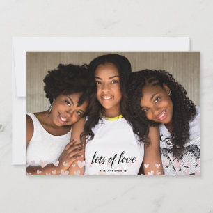 Cartes Pour Fêtes Annuelles Rose Gold Chic Cœurs Beaucoup d'Amour Saint-Valent