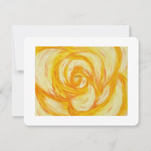 Cartes Pour Fêtes Annuelles Rose jaune abstrait oeuvre d'art originale