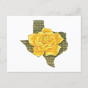 Cartes Pour Fêtes Annuelles Rose Jaune Du Texas Motif Flower
