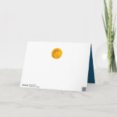 Cartes Pour Fêtes Annuelles Rose jaune Motif photo sur bleu (Dos)