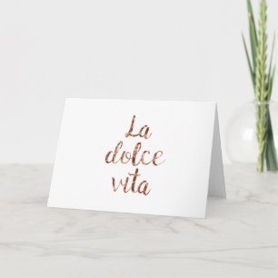 Cartes Pour Fêtes Annuelles Rose La Dolce Vita