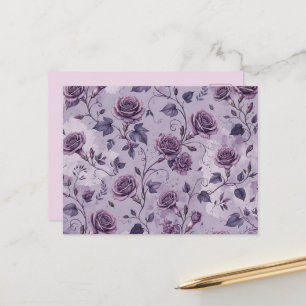 Cartes Pour Fêtes Annuelles Rose Lavande Poussiéreuse Teintes Rêveuses Florale