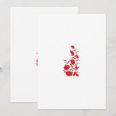 Cartes Pour Fêtes Annuelles Rose Madder, motif floral Thunderbird (Devant / Derrière)