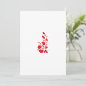 Cartes Pour Fêtes Annuelles Rose Madder, motif floral Thunderbird (Debout devant)