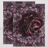 Cartes Pour Fêtes Annuelles Rose Mandala (Devant / Derrière)