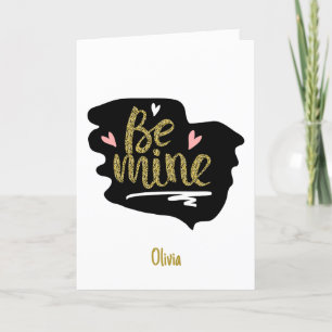 Cartes Pour Fêtes Annuelles Rose moderne être mine valentin jour couple vacanc