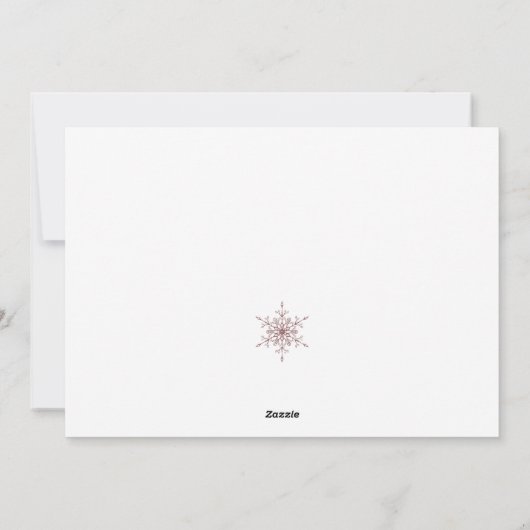 Cartes Pour Fêtes Annuelles Rose Parties scintillant or Snowflakes Noël Photo (Dos)