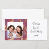 Cartes Pour Fêtes Annuelles Rose/Photo (Devant / Derrière)