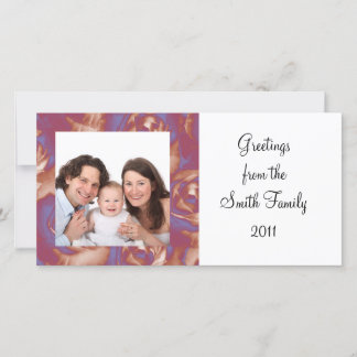 Cartes Pour Fêtes Annuelles Rose/Photo