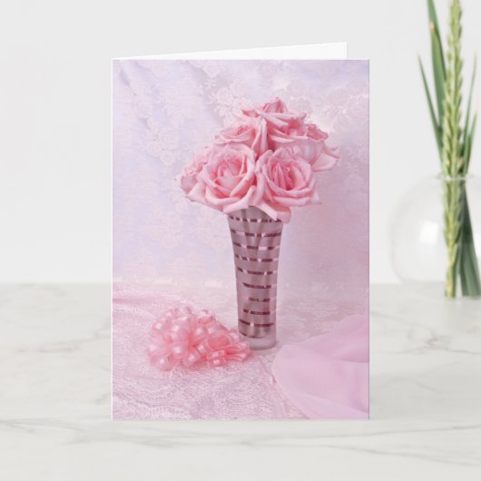 Cartes Pour Fêtes Annuelles Rose rose III (Devant)