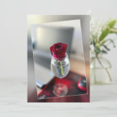 Cartes Pour Fêtes Annuelles Rose rouge foncé (Debout devant)