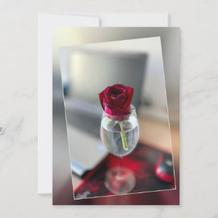 Cartes Pour Fêtes Annuelles Rose rouge foncé