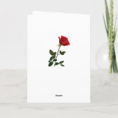 Cartes Pour Fêtes Annuelles Rose rouge, Saint Valentin (Dos)