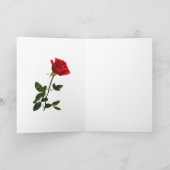 Cartes Pour Fêtes Annuelles Rose rouge, Saint Valentin (Intérieur)