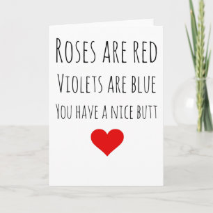 Cartes Pour Fêtes Annuelles Rose rouge violet bleu beau cul Saint Valentin