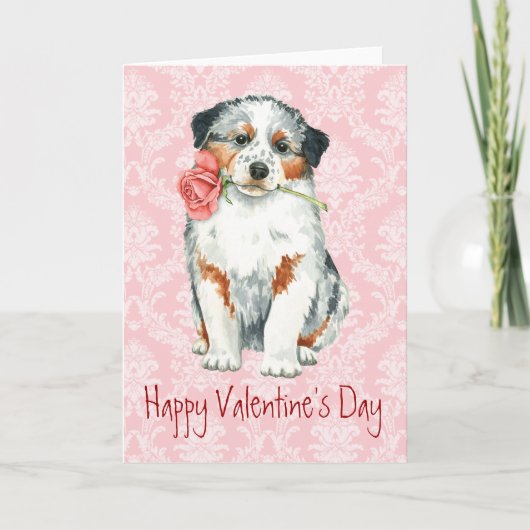Cartes Pour Fêtes Annuelles Rose Valentine Aussie (Devant)