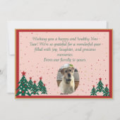 Cartes Pour Fêtes Annuelles Rose, Vert, Rouge et Or, moderne, mariage (Dos)