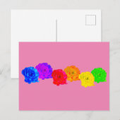 Cartes Pour Fêtes Annuelles Roses arc-en-ciel (Devant / Derrière)