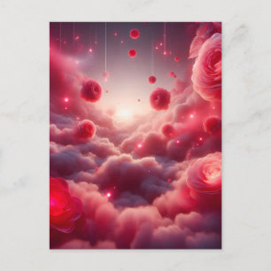 Cartes Pour Fêtes Annuelles Roses d'amour Fantastiques Romantiques de Rêve