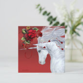 Cartes Pour Fêtes Annuelles Roses de licorne (Debout devant)