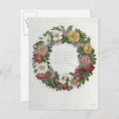 Cartes Pour Fêtes Annuelles Roses de Noël (Devant / Derrière)