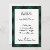 Cartes Pour Fêtes Annuelles Roses de Noël blanc Buffle vert Plaid Nouveau Accu (Dos)