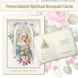 Cartes Pour Fêtes Annuelles Roses de prière spirituelle catholique