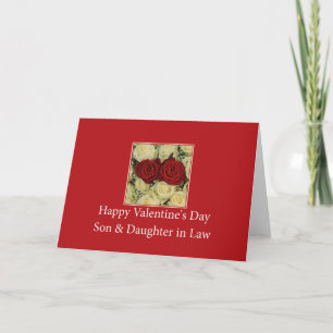 Cartes Pour Fêtes Annuelles Roses Heureuses Saintes-Valentin Fils et Femme