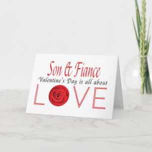 Cartes Pour Fêtes Annuelles Roses Heureuses Saintes-Valentin Son & Fiance