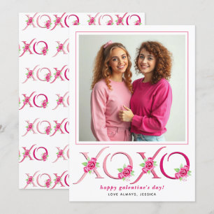 Cartes Pour Fêtes Annuelles Roses roses florales XOXO Galentines