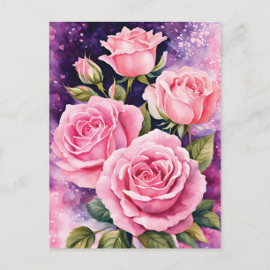 Cartes Pour Fêtes Annuelles Roses roses romantiques Saint Valentin