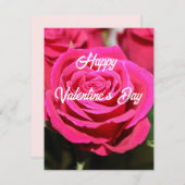 Cartes Pour Fêtes Annuelles Roses rouges (Devant / Derrière)