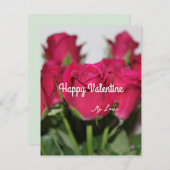 Cartes Pour Fêtes Annuelles Roses rouges (Devant / Derrière)