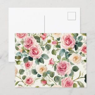 Cartes Pour Fêtes Annuelles Roses vintages rose jaune Fête des mères