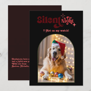 Cartes Pour Fêtes Annuelles Rosewood Acajou Rétro Chien de Noël Photo