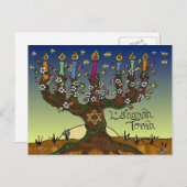 Cartes Pour Fêtes Annuelles Rosh Hashanah (Devant / Derrière)