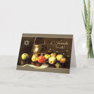 Cartes Pour Fêtes Annuelles Rosh Hashanah   Art du Nouvel An juif